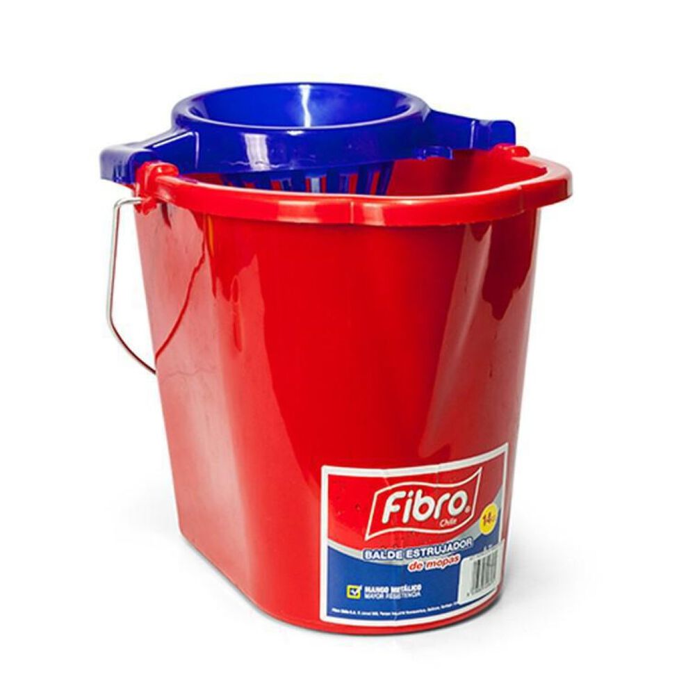 Balde Con Estrujador 14lts Fibro image number 0.0